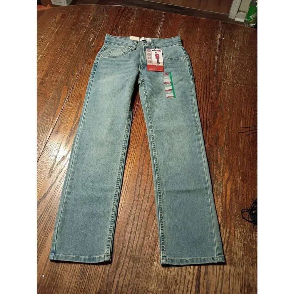 New Boys 10 25x26 Levis Performance 514 Straight Denim Blue Jeans Casual Pants
